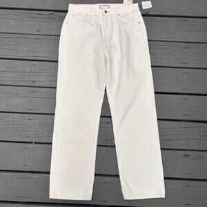 Free People We The Free Pacifica High Rise Slim Straight Jeans Ivory 29 NWT